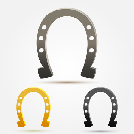 Set of vector Horseshoe iconsのイラスト素材