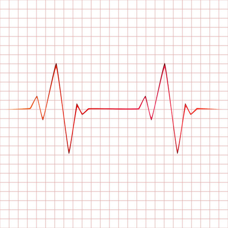 Vector heart beats cardiogram illustrationのイラスト素材