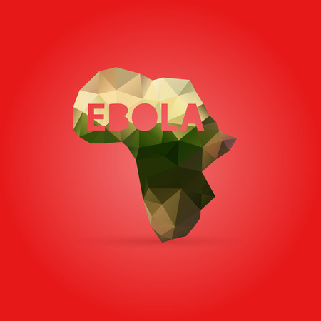 Ebola virus - illustration of africa virus in polygonal styleのイラスト素材