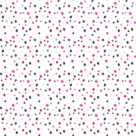 Cute purple dots seamless pattern - vector abstract backgroundのイラスト素材