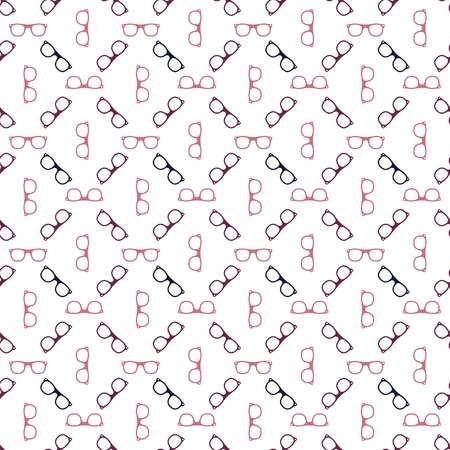 Glasses seamless pattern - vector eyeglasses or spectacles textureのイラスト素材