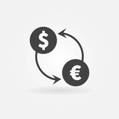 Exchange icon - vector flat currency exchange or symbolのイラスト素材