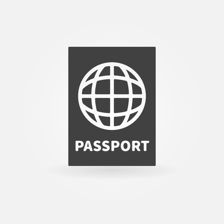 Passport icon - vector citizen document symbol or logoのイラスト素材