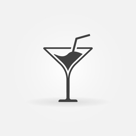 Martini icon or logo - vector alcohol symbolのイラスト素材