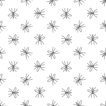 Mosquitos seamless pattern - vector minimal insect patternのイラスト素材