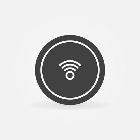 Wi-Fi icon or button - vector black simple symbolのイラスト素材