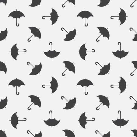 Umbrella seamless pattern - vector simple repeated textureのイラスト素材