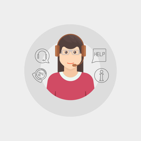 Customer service illustrationのイラスト素材