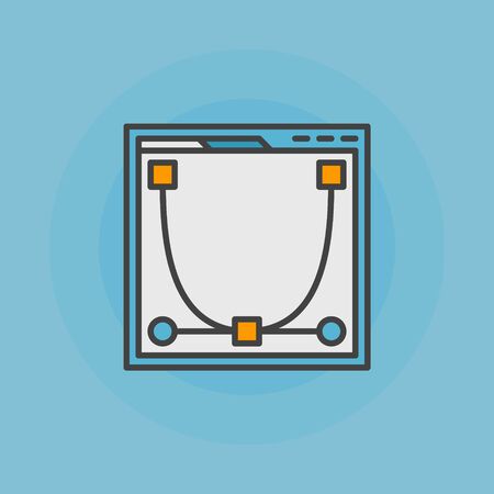 Web design flat iconのイラスト素材