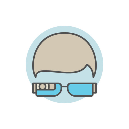 Smart glasses concept iconのイラスト素材