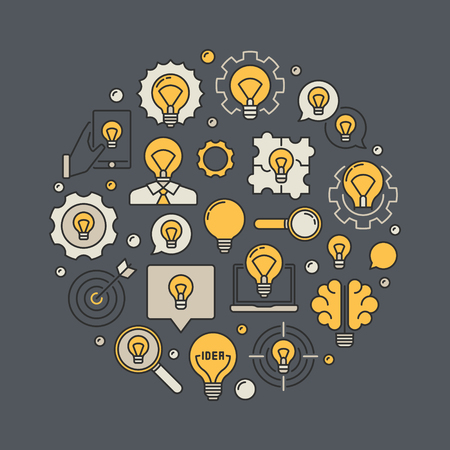 Creative idea colorful illustrationのイラスト素材