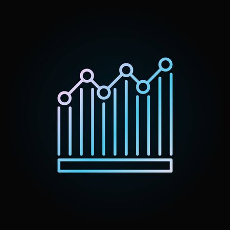 Bar graph blue iconのイラスト素材