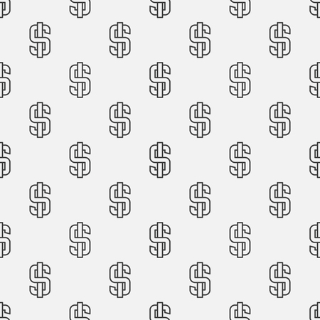 Minimal dollar patternのイラスト素材