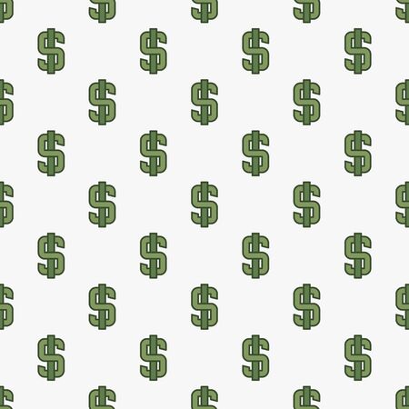 Seamless pattern with dollar signのイラスト素材