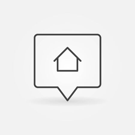 House location line iconのイラスト素材