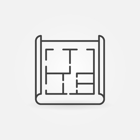House plan vector iconのイラスト素材