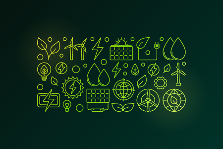 Eco green energy vector illustrationのイラスト素材