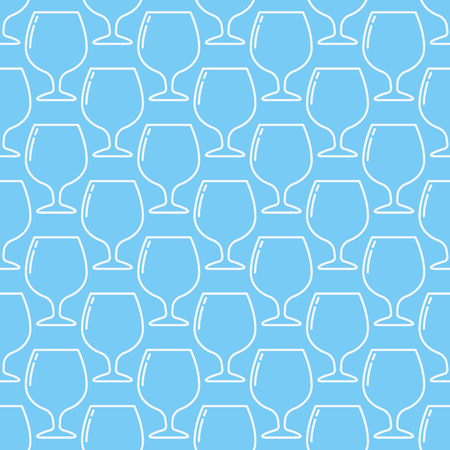 Blue cognac glass patternのイラスト素材