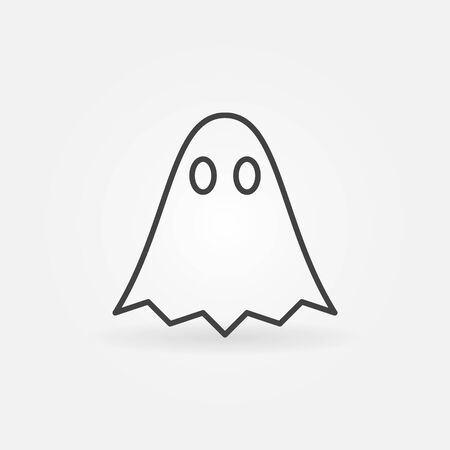 Ghost outline vector minimal iconのイラスト素材