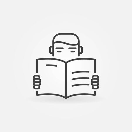 Reading vector iconのイラスト素材