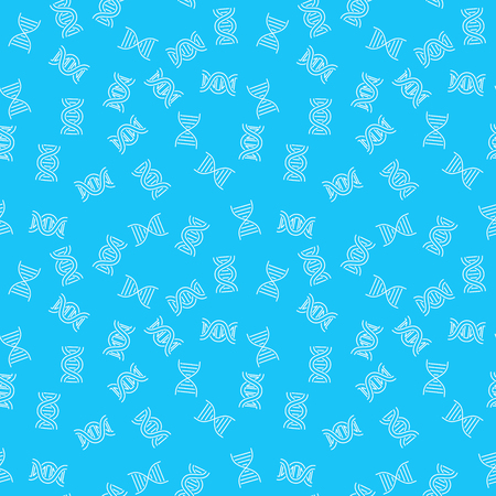 Blue dna strand vector seamless pattern or backgroundのイラスト素材