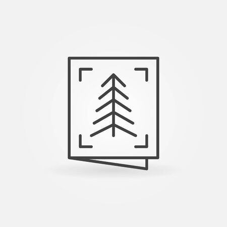 Christmas greeting card icon in thin line style.のイラスト素材