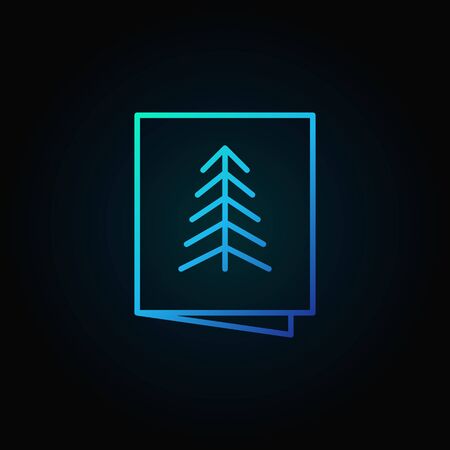 New Year card concept icon. Vector Christmas greeting card minimal symbol on dark backgroundのイラスト素材