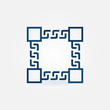 Block chain modern concept vector icon illustration.のイラスト素材