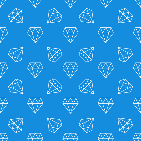 Diamond blue seamless pattern. Vector modern backgroundのイラスト素材