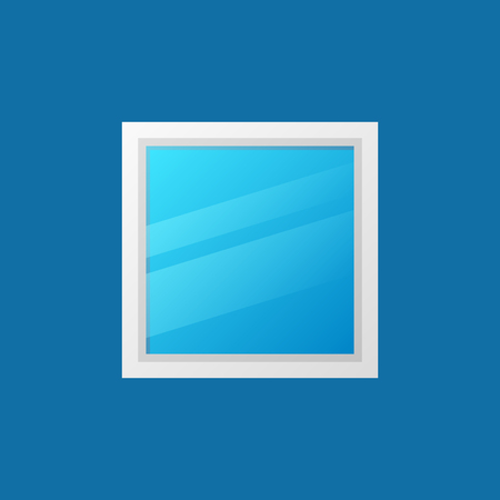 Window minimal colored vector icon on blue backgroundのイラスト素材