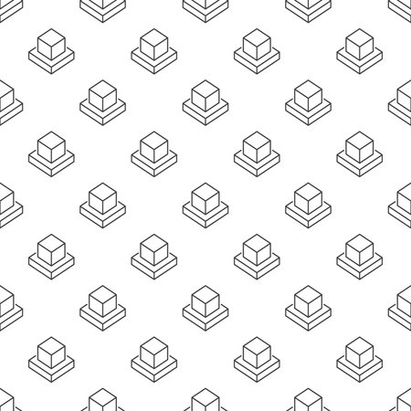 AR Cube vector seamless pattern or backgroundのイラスト素材