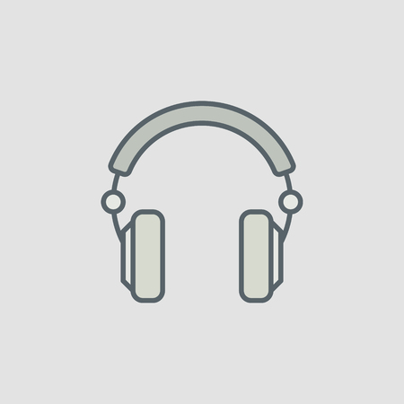 Over-Ear Headphones vector icon or symbolのイラスト素材