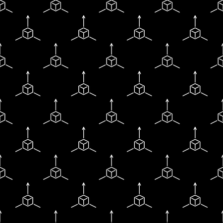 AR or Augmented Reality dark vector seamless patternのイラスト素材