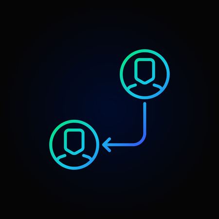 Vector outsourcing outline minimal bright iconのイラスト素材
