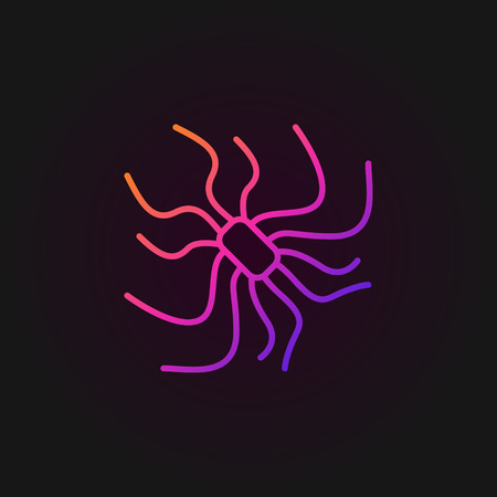 Pathogen concept line colored icon. Vector bacteria symbolのイラスト素材
