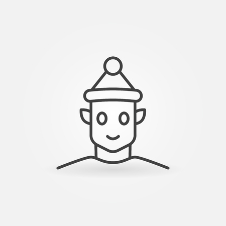 Elf outline vector icon or design elementのイラスト素材