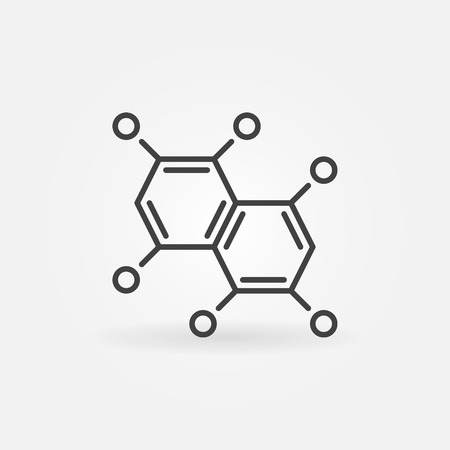 Chemical formula outline icon. Vector Chemistry symbolのイラスト素材