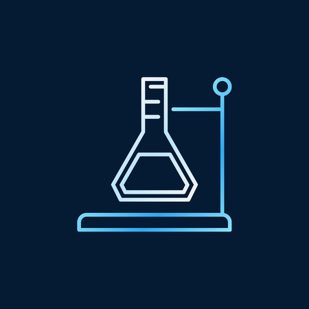 Conical flask holder outline modern colored vector iconのイラスト素材