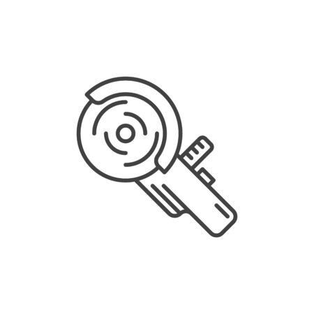 Angle grinder vector concept minimal icon in outline styleのイラスト素材