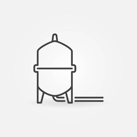 Floor Expansion Tank for Heating vector outline iconのイラスト素材