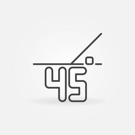 45-degrees linear vector icon or design elementのイラスト素材