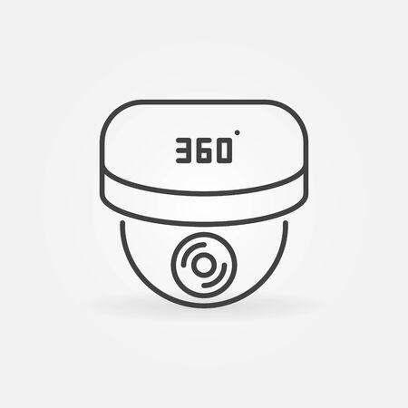 Camera 360 degree vector concept icon in outline styleのイラスト素材