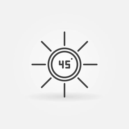 45 degrees outline vector concept icon or design elementのイラスト素材