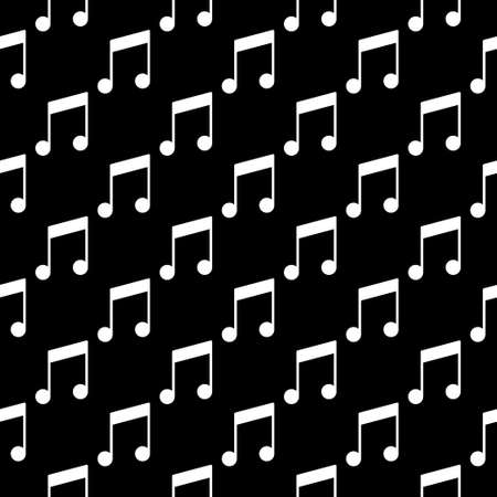 Musical Note vector seamless pattern on dark backgroundのイラスト素材