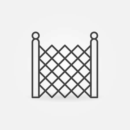 Chain Link Fencing vector concept icon in thin line styleのイラスト素材