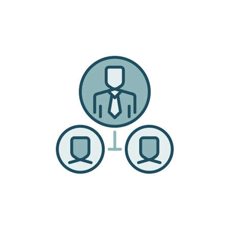 Businessman with People vector concept colored iconのイラスト素材