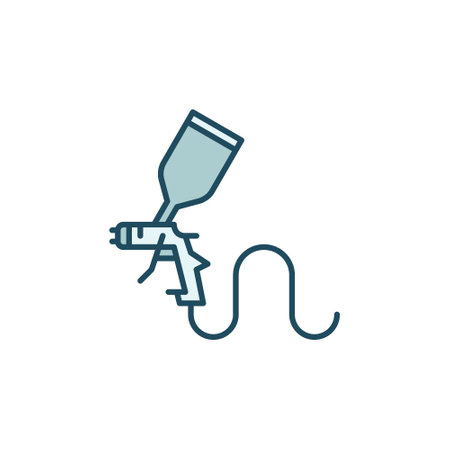 Car Paint Spray Gun concept vector modern iconのイラスト素材