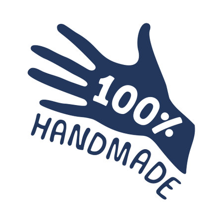 Vector Handmade 100 percent vector concept modern iconのイラスト素材