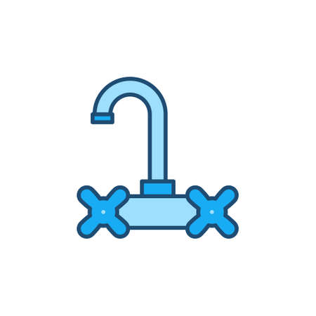Faucet vector concept blue modern icon or signのイラスト素材