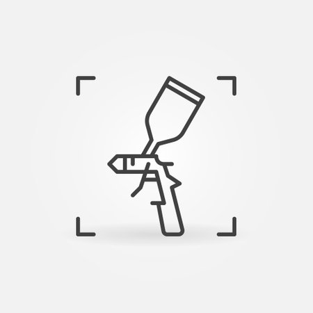 Paint Spray Gun vector concept icon in outline styleのイラスト素材